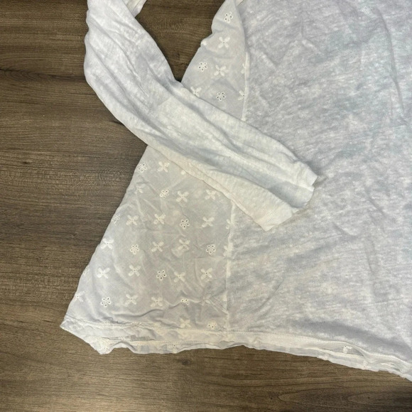 Johnny Was For T Linen Asymmetrical Tunic Embroidered Top Shirt womens small - Picture 6 of 9